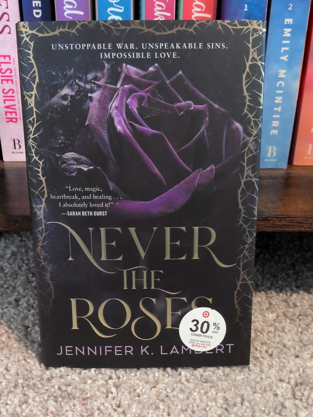 Never the Roses by Jennifer K. Lambert - Sprayed Edges Hardcover